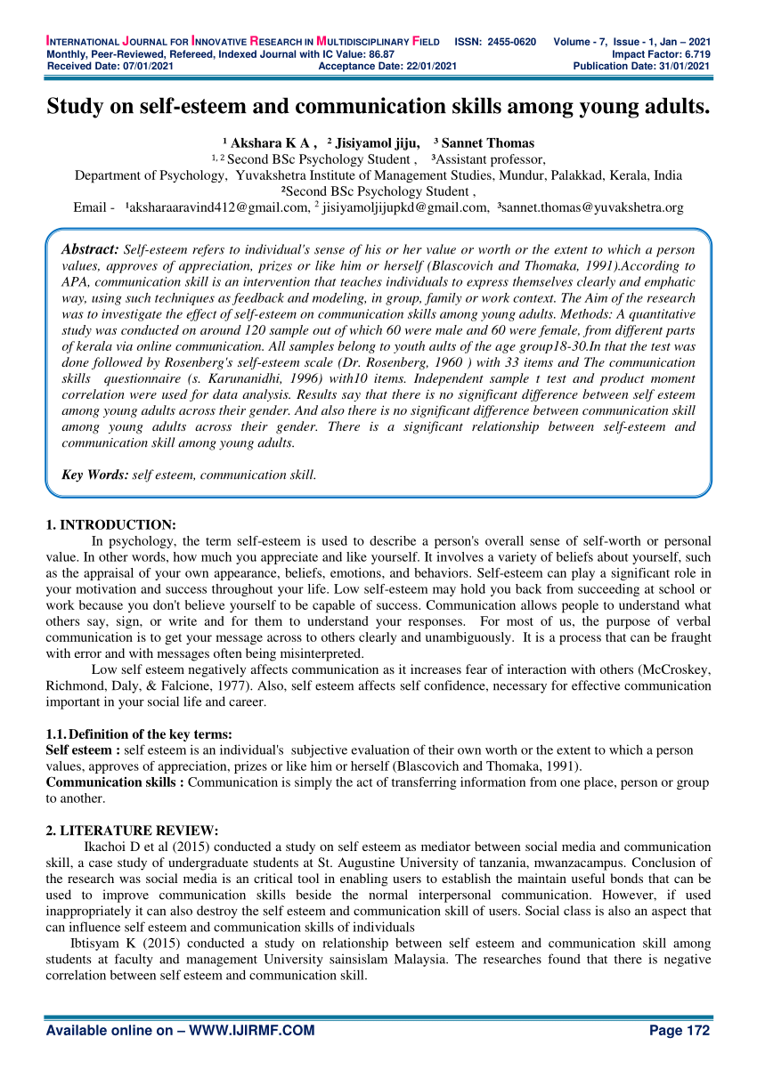 research paper on communication skills pdf