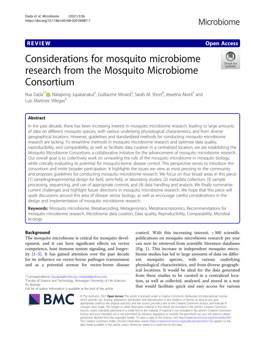 mosquito borne disease research paper