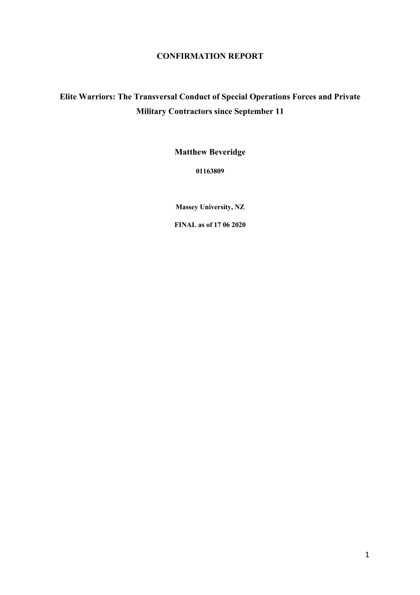 phd confirmation report example