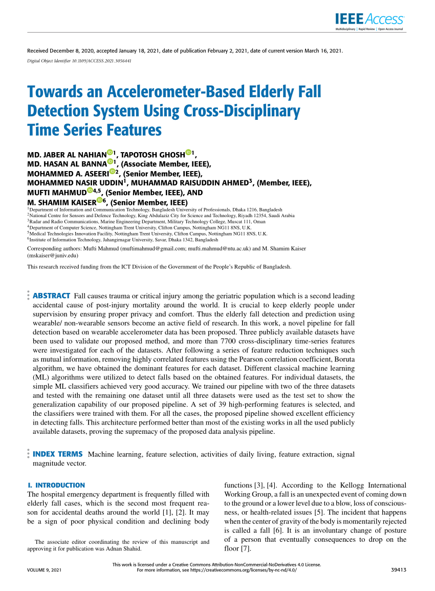 PDF) Towards an Accelerometer-Based Elderly Fall Detection System ...