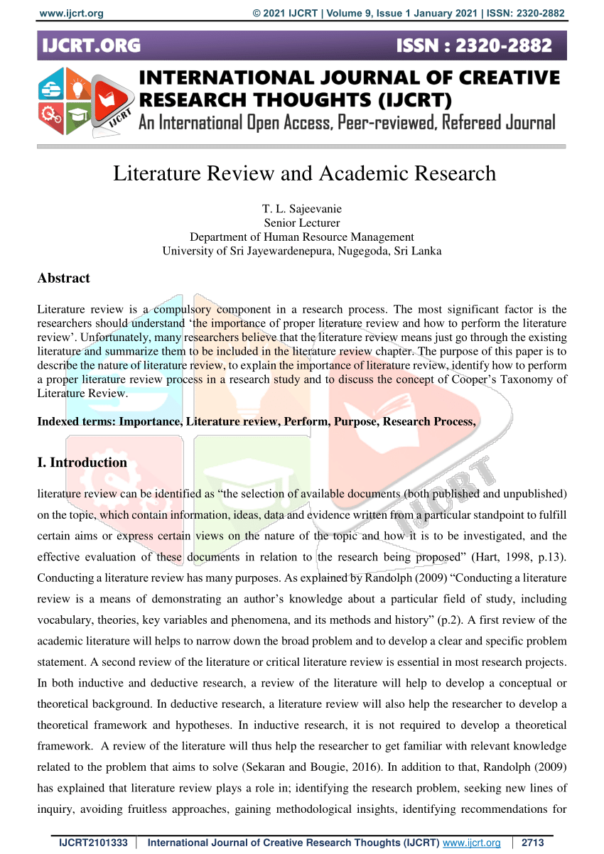 literature review research education