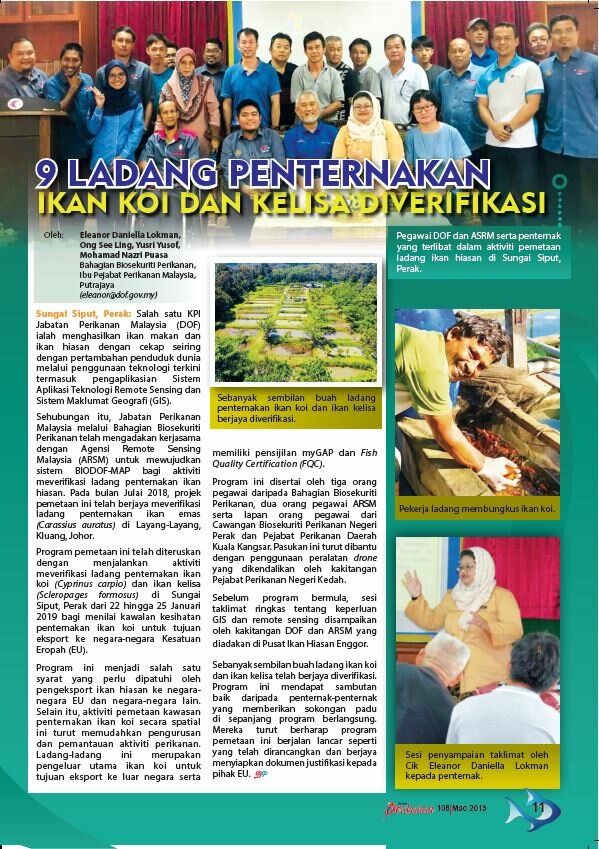 Pdf 9 Ladang Penternakan Ikan Koi Dan Kelisa Di Verifikasi