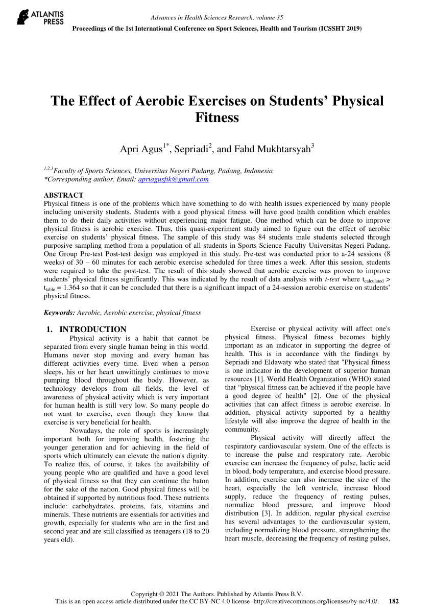 research paper aerobic exercise