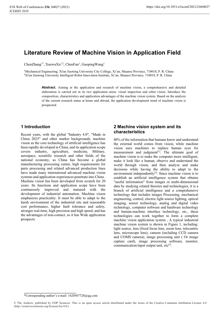 machine vision thesis topics
