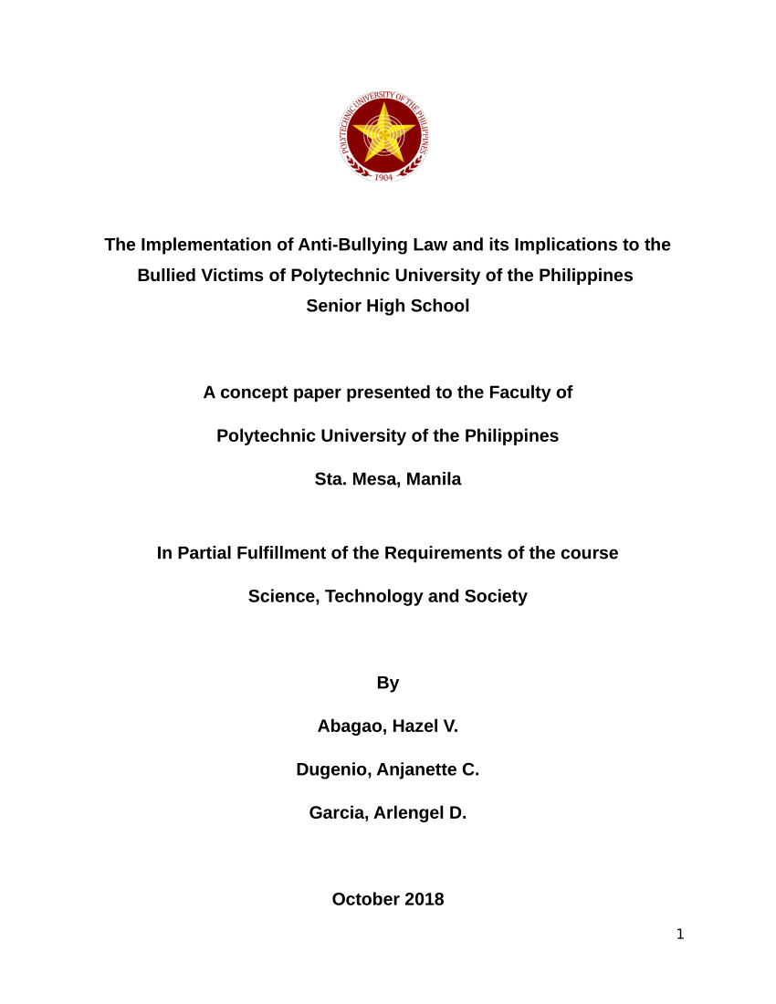 thesis about bullying in the philippines pdf