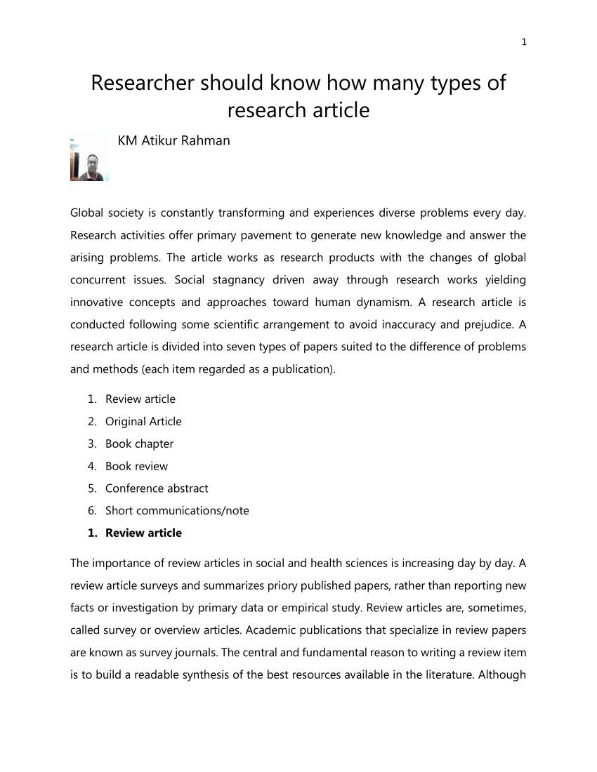 article research method