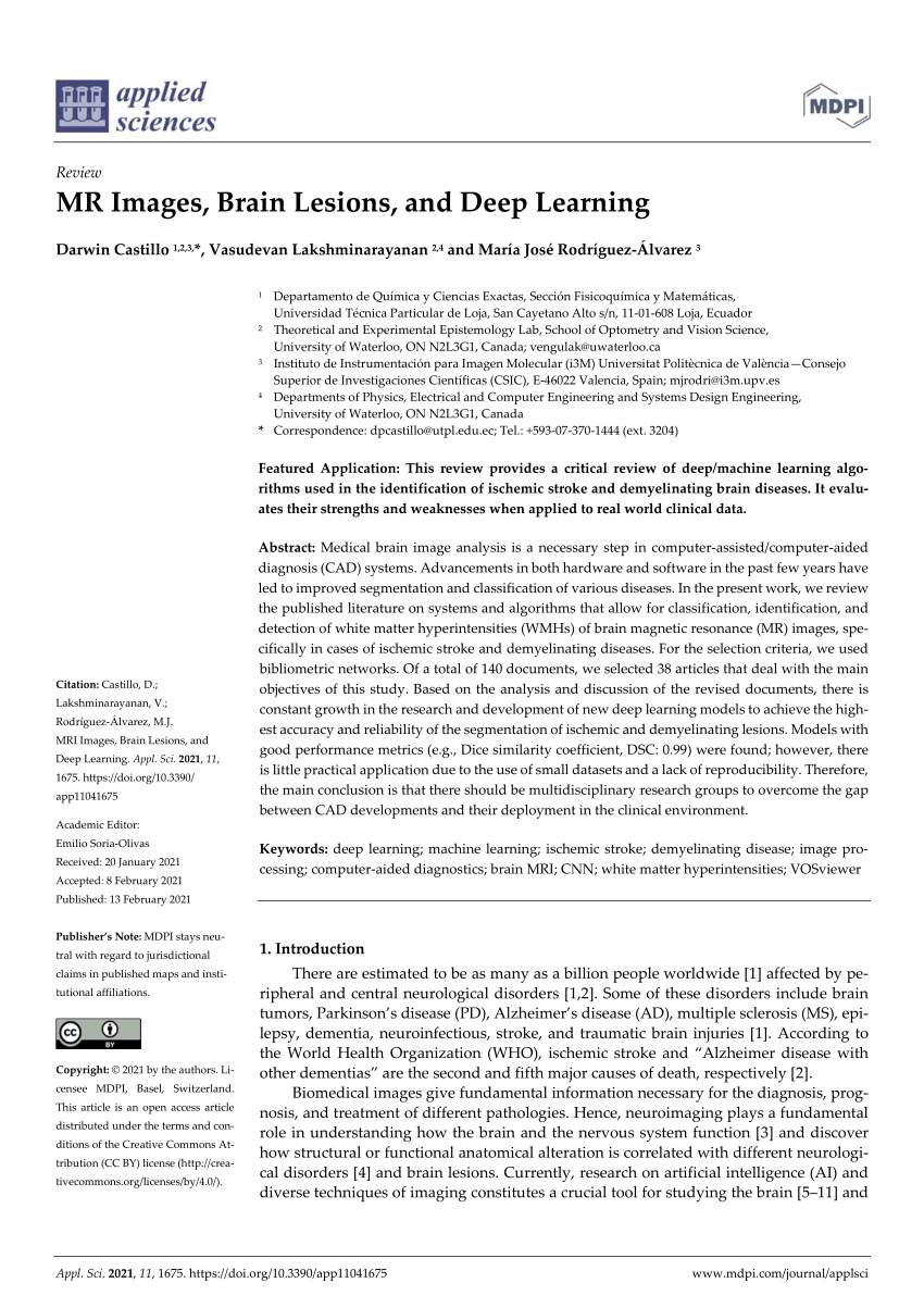 Neuroimaging and deep learning for brain stroke detection - A review of  recent advancements and future prospects - ScienceDirect