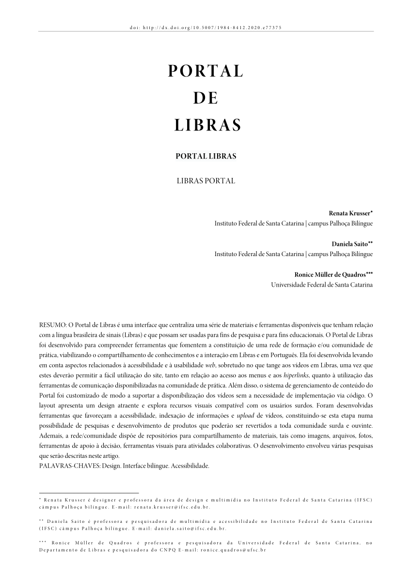 PDF) Portal de Libras