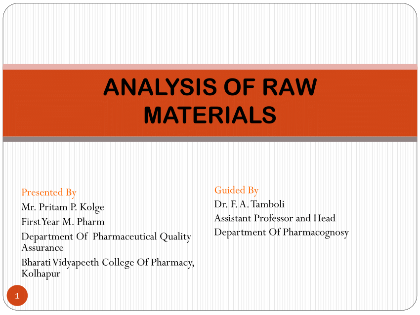 raw material case study