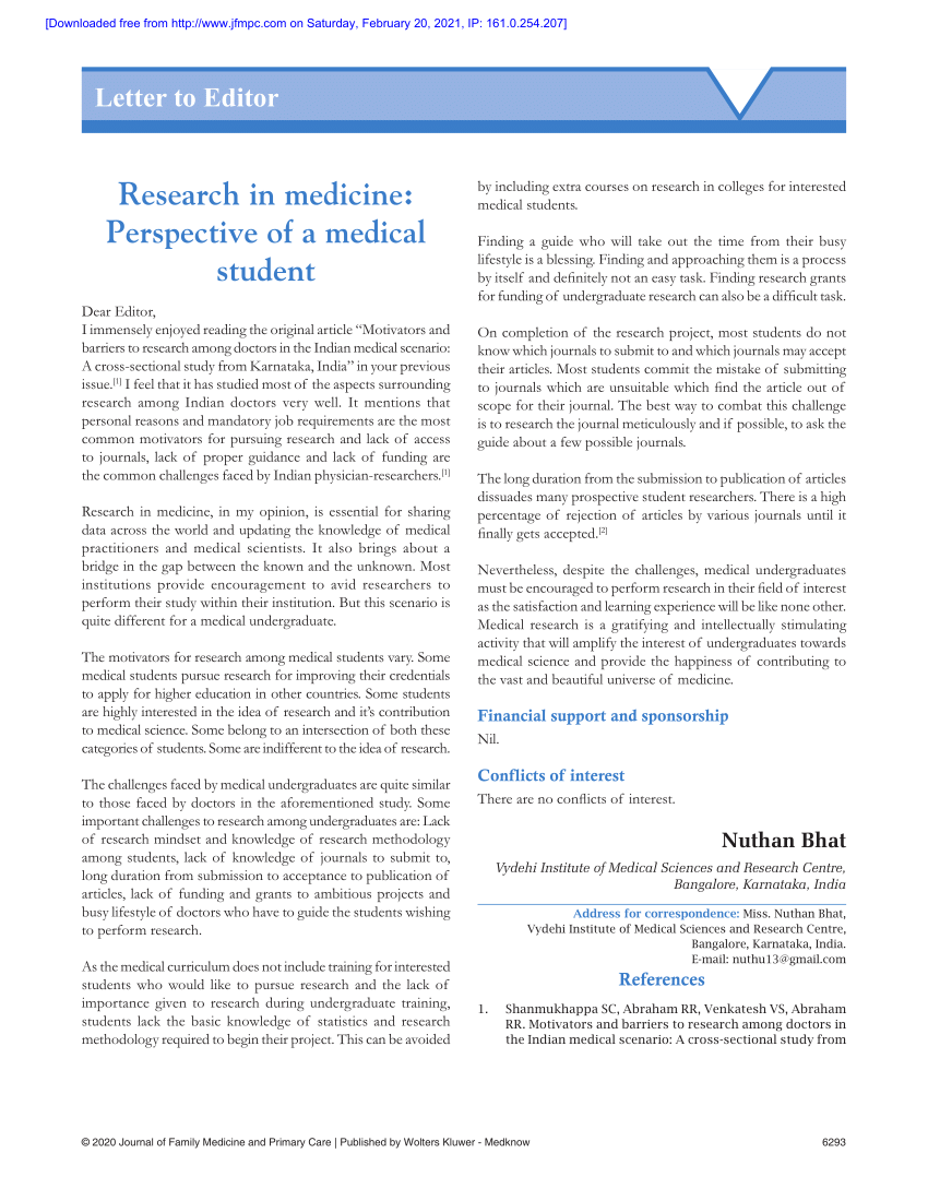 medicine research pdf