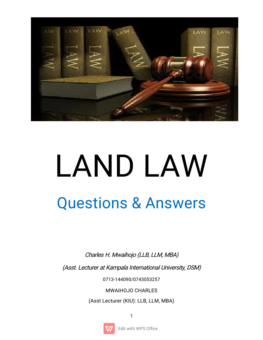 land law topics for research paper