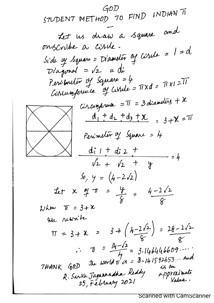 (PDF) STUDENT METHOD TO FIND THE INDIAN Pi