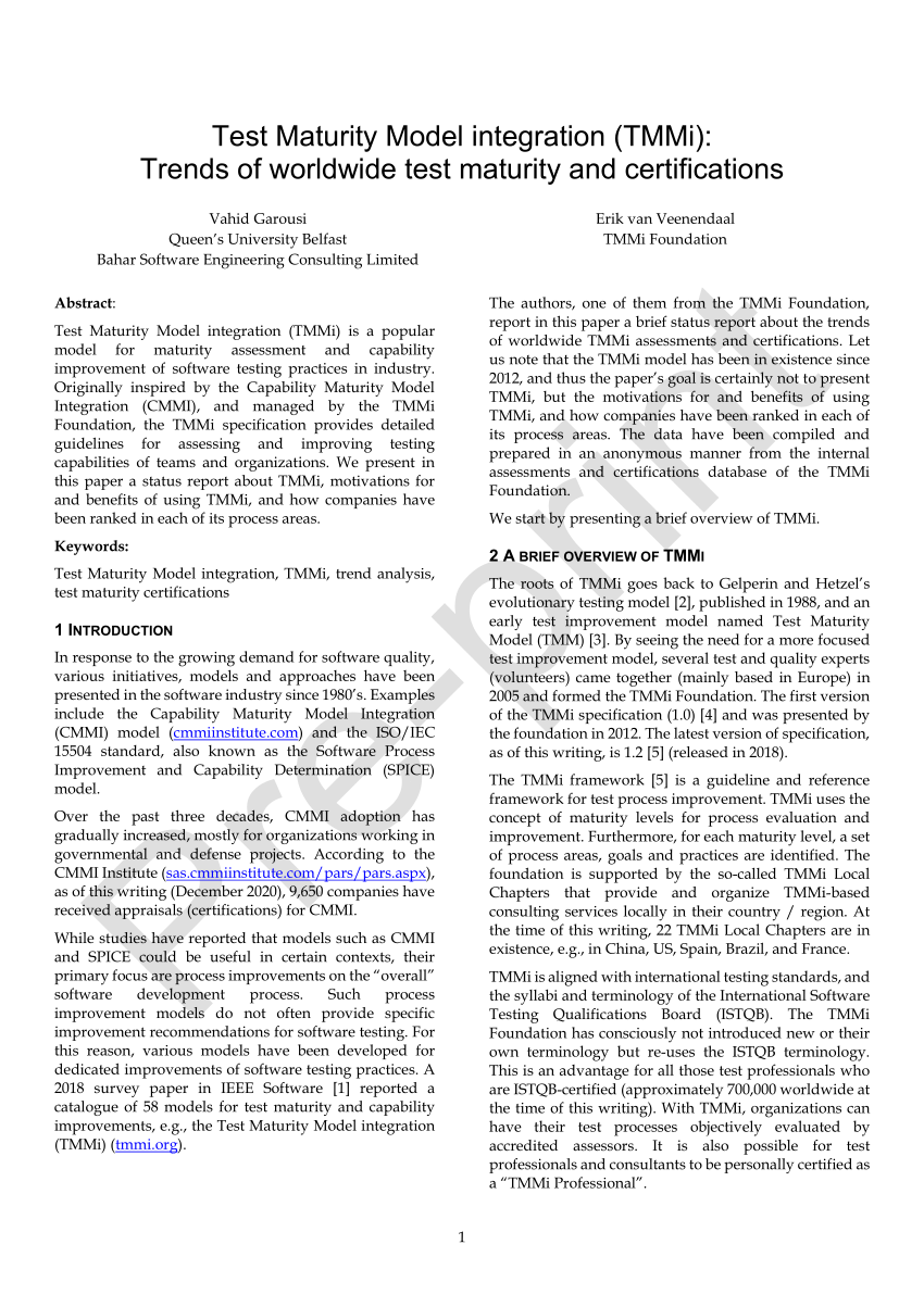 Reliable TMMi-P_Syll2020 Test Experience