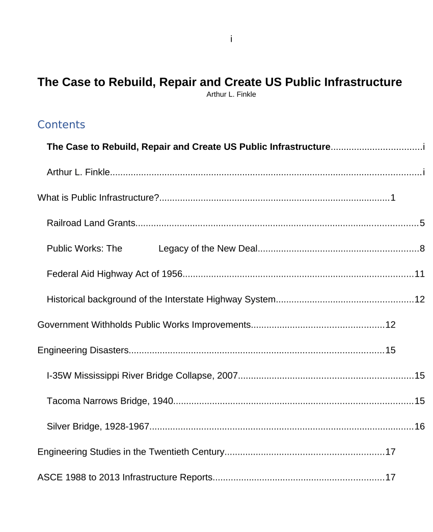 infrastructure law research paper