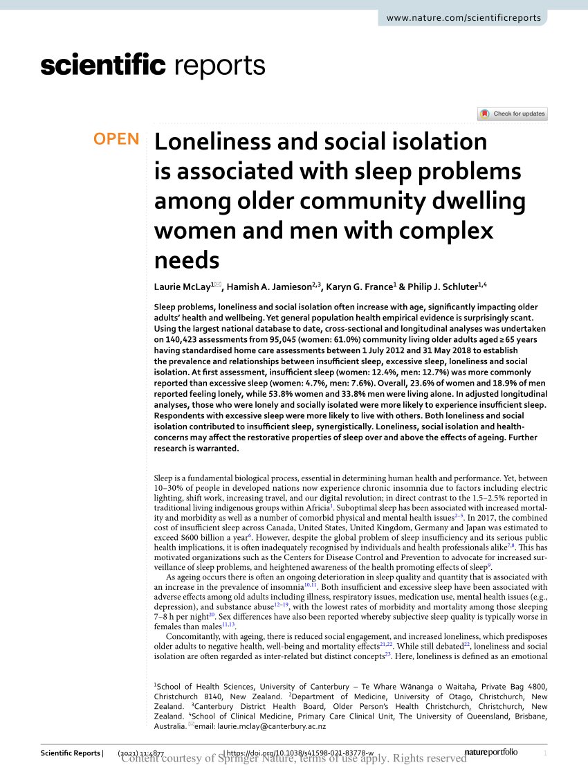 Social isolation - Loneliness NZ