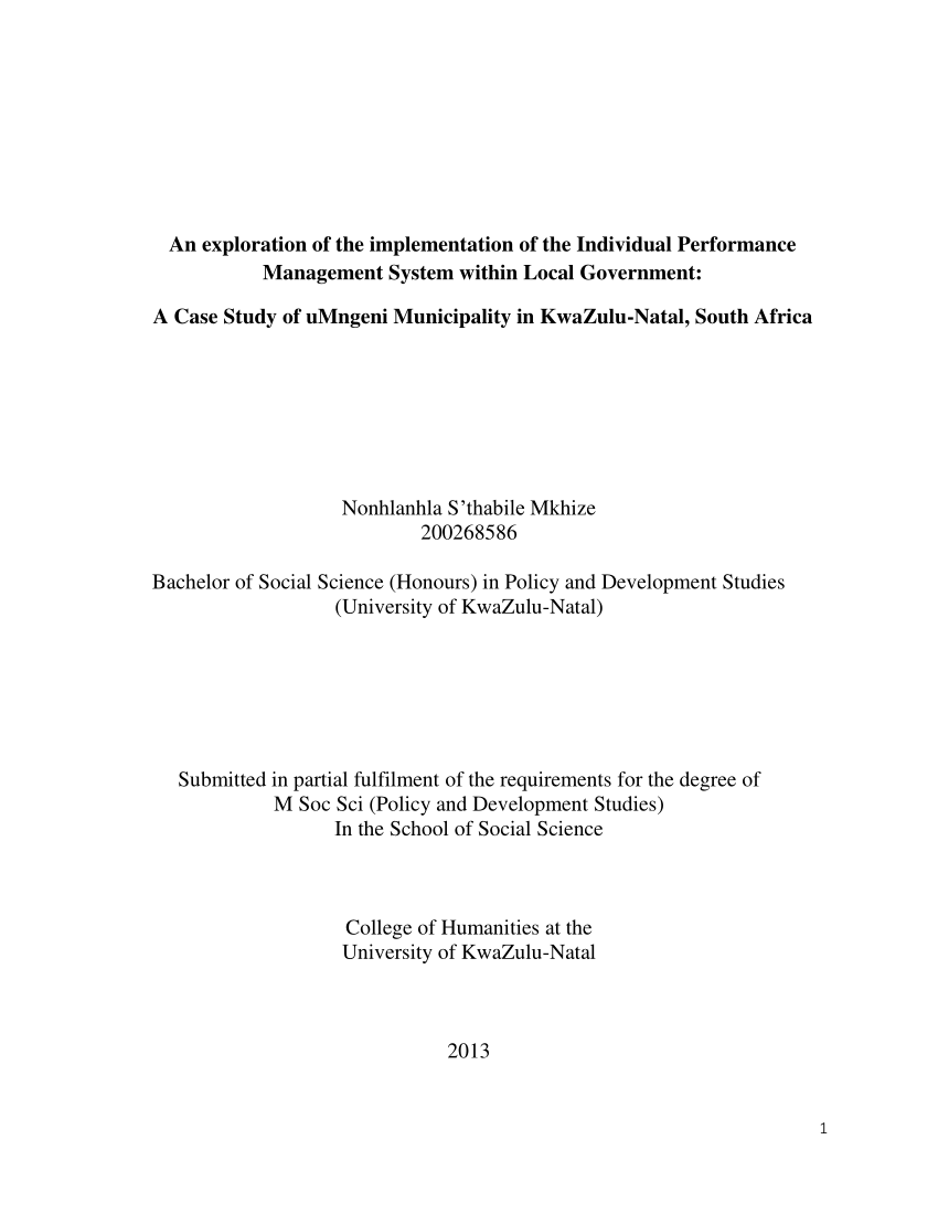 performance management thesis pdf