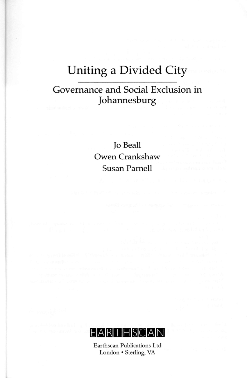 PDF) Cities of Entanglements. Social Life in Johannesburg and Maputo  Through Ethnographic Comparison