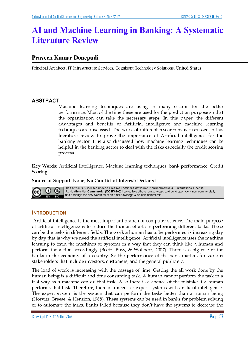 artificial intelligence in banking thesis