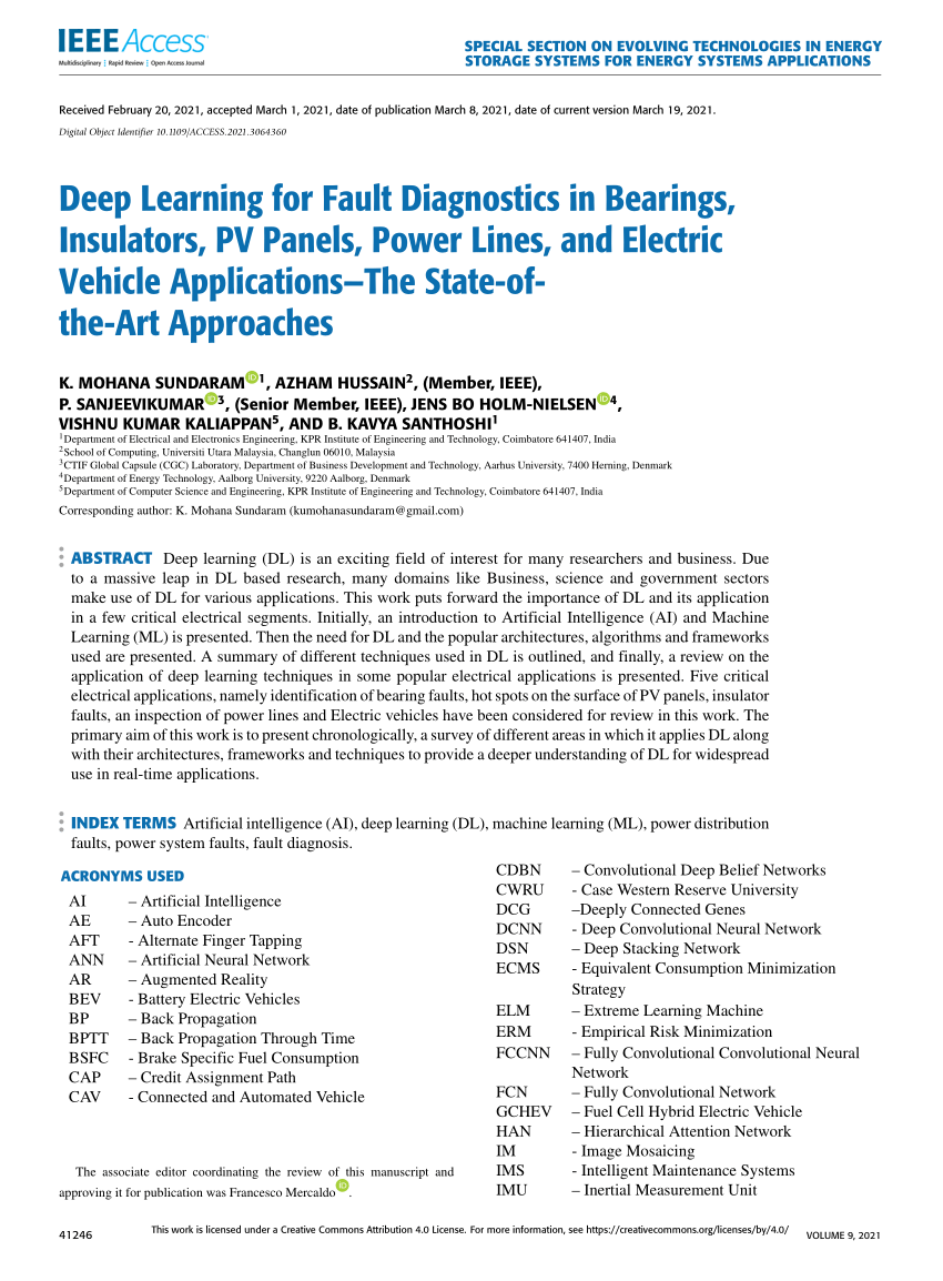 PDF) Deep Learning for Fault Diagnostics in Bearings, Insulators ...