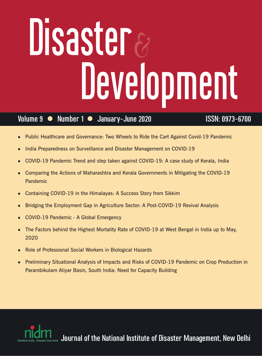 PDF) Disaster & Devolopment Volume 9, No 1, Jan-June 2020