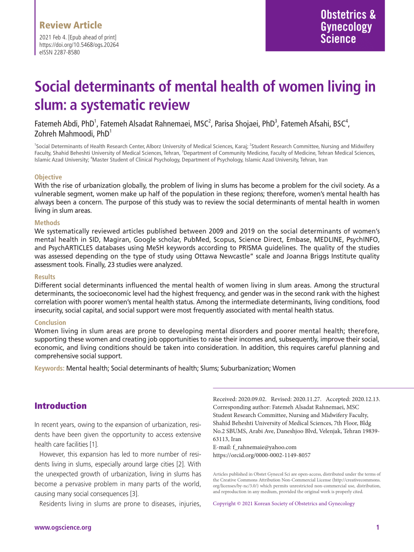 Inequalities in the prevalence of major depressive disorder in Brazilian  slum populations: a cross-sectional analysis, Epidemiology and Psychiatric  Sciences