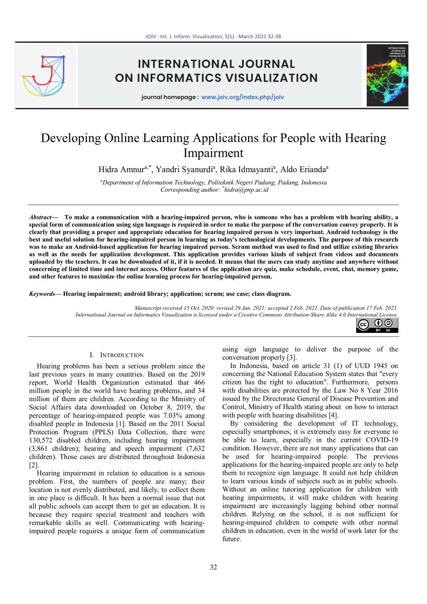 Mobile Application System with Arduino to Improve the Communication Process  with Hearing-Impaired People