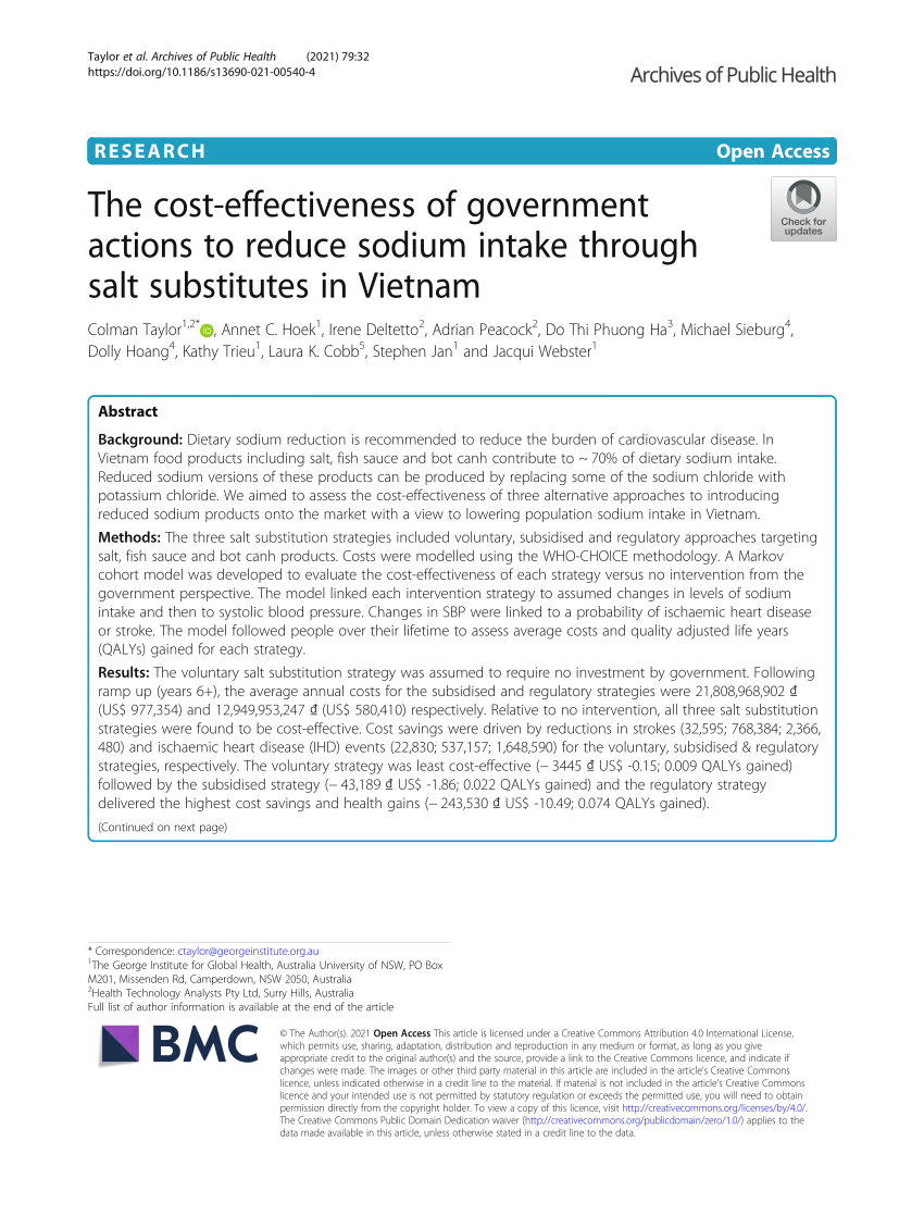 First direct evidence to show cost-effectiveness of salt substitutes on  cardiovascular outcomes