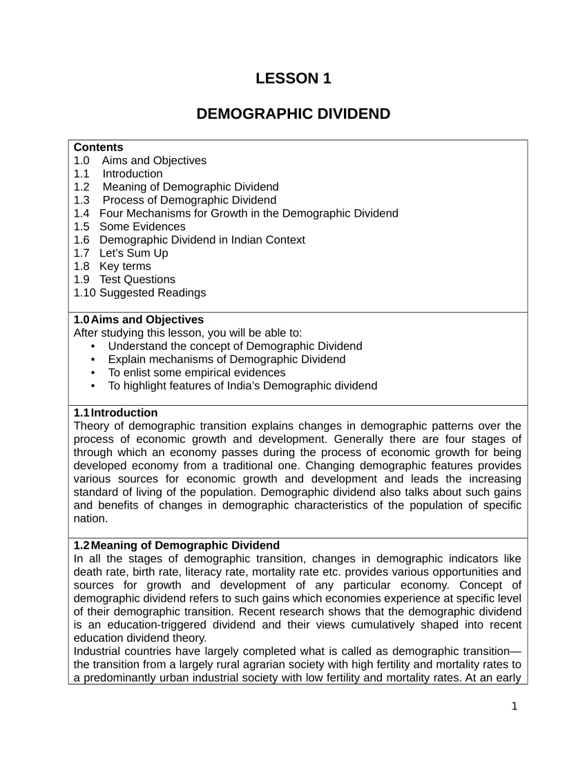 demographic dividend case study ib geography