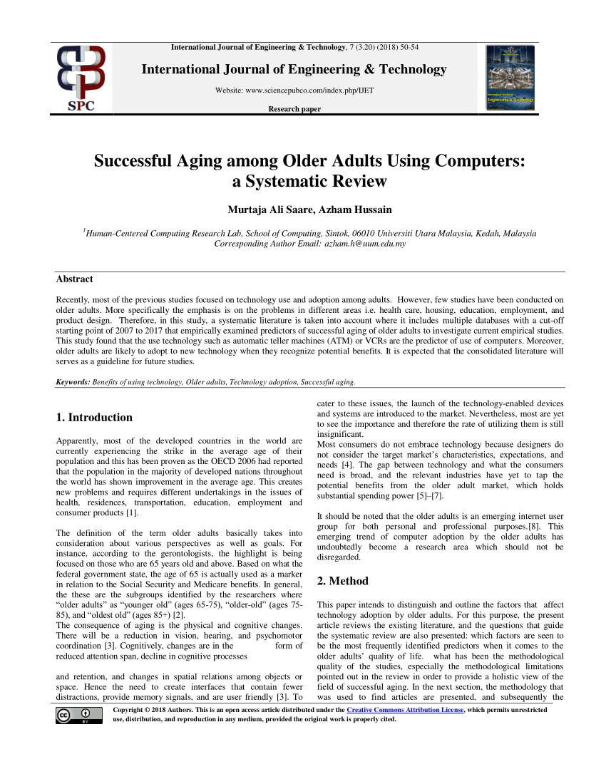 PDF Successful Aging among Older Adults Using Computers a