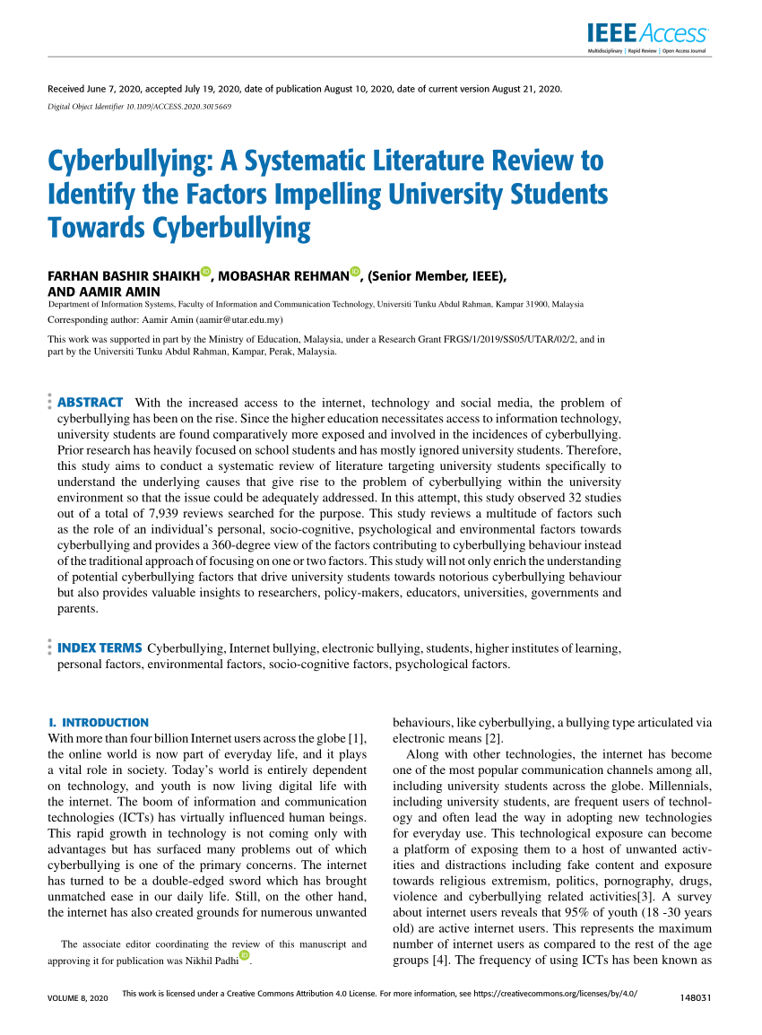 review of related literature cyberbullying