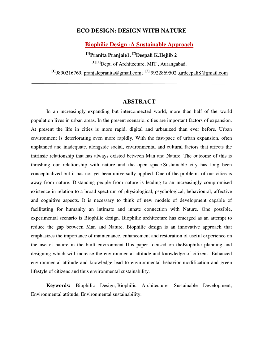 biophilic design research paper pdf
