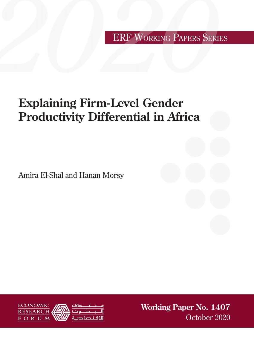 Pdf Explaining Firm Level Gender Productivity Differential In Africa