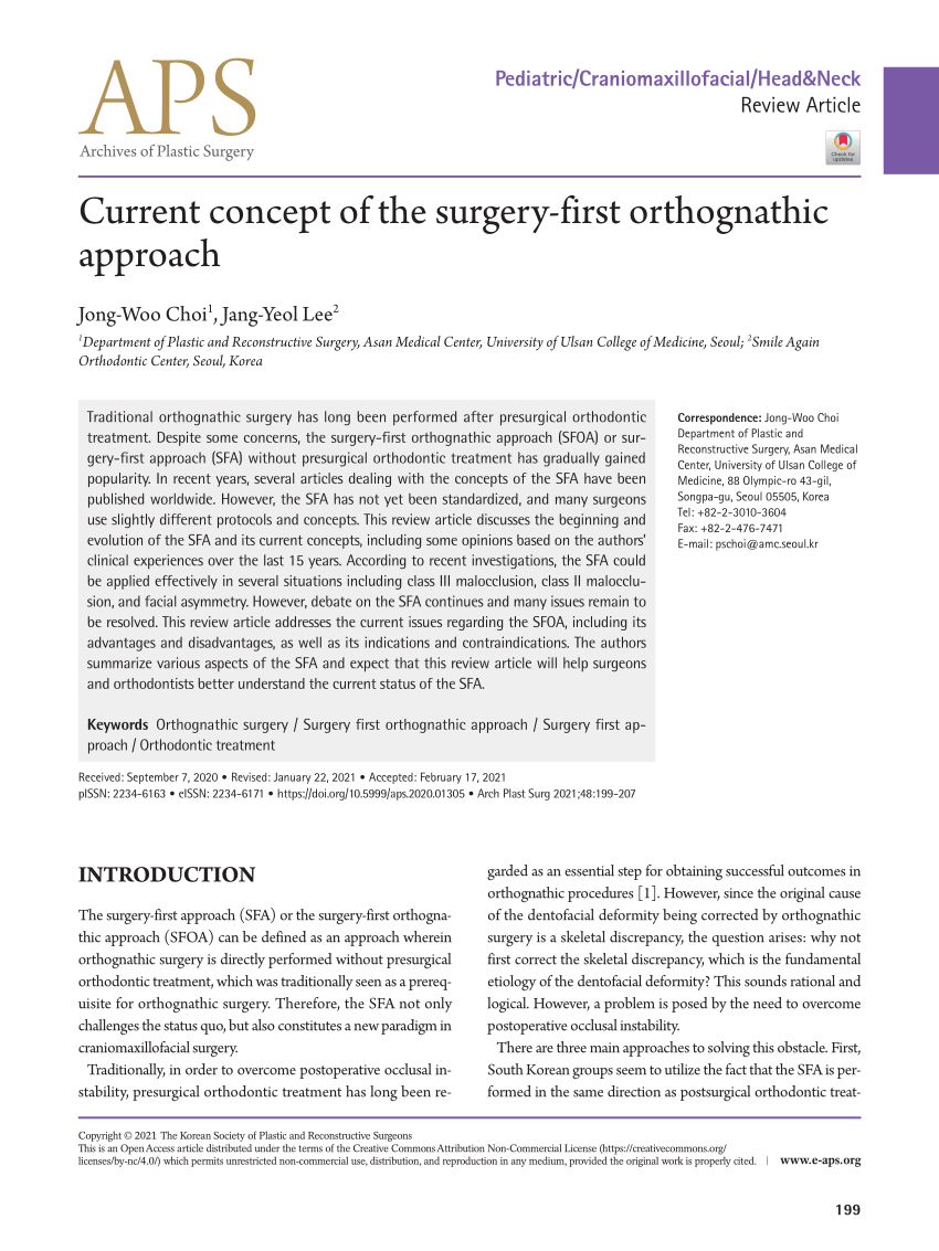 Management of Skeletal Class II Malocclusion by Surgery-First Approach – A  Short Term Clinical Experience