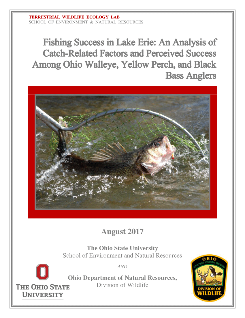 PDF) Fishing success in Lake Erie: An analysis of catch-related factors and  perceived success among Ohio walleye, yellow perch, and black bass anglers