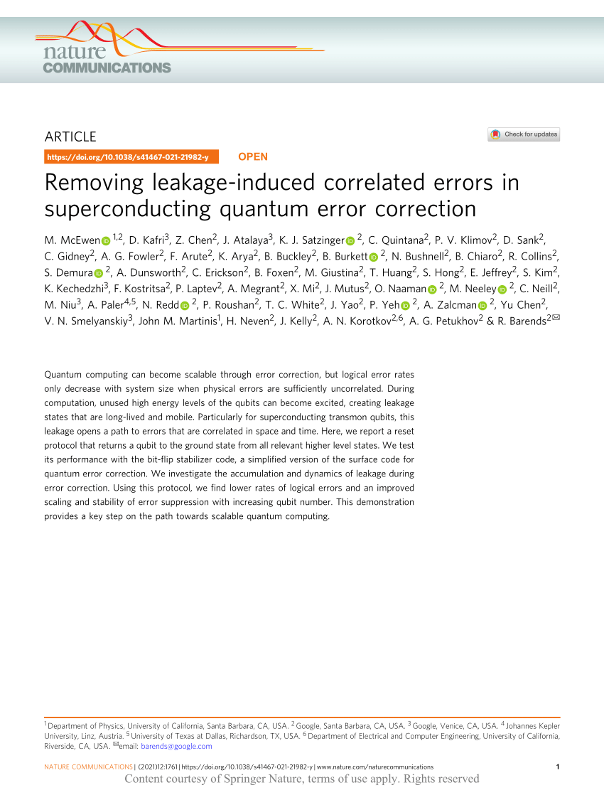 quantum error correction with superconducting qubits