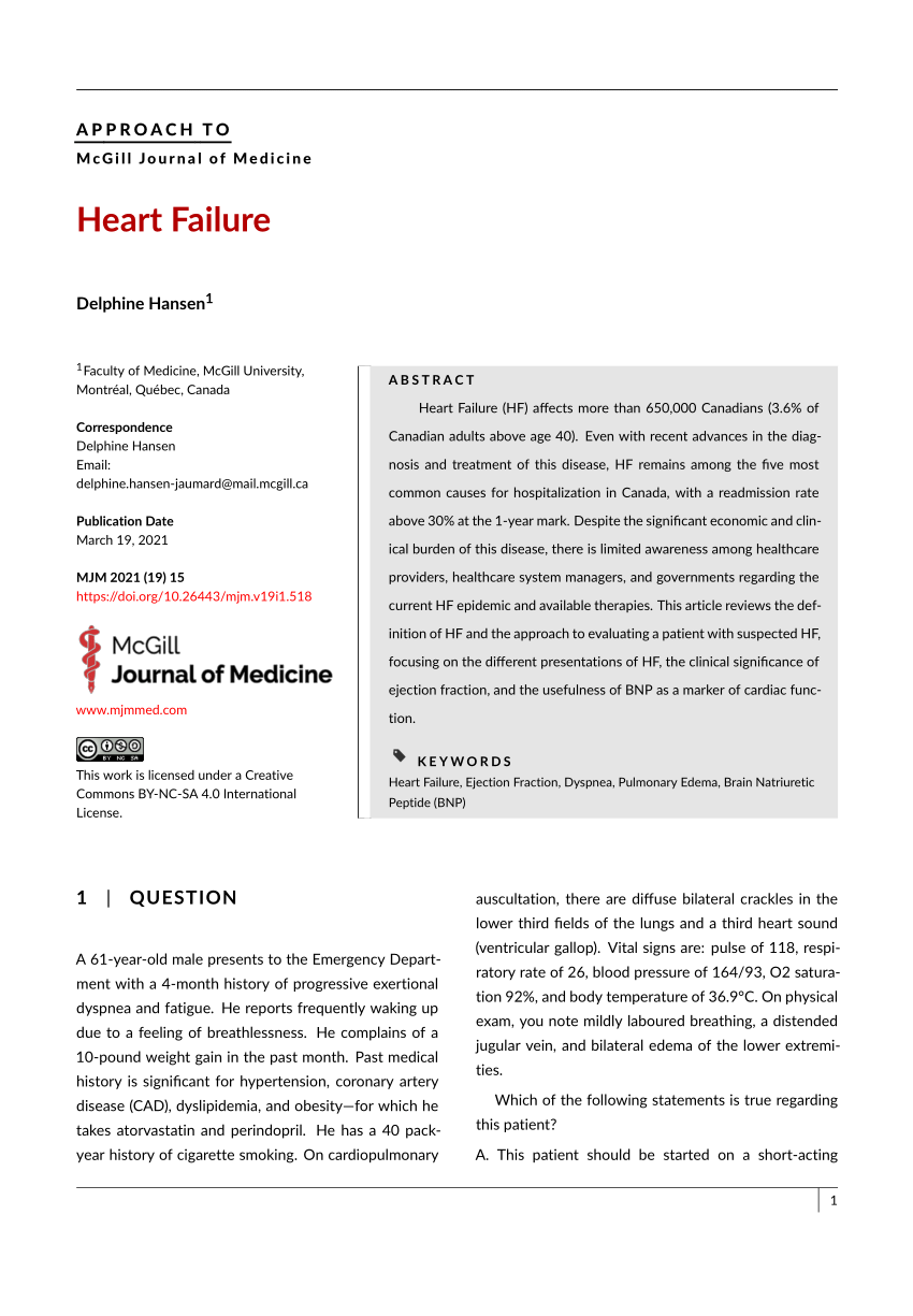 research paper on heart failure