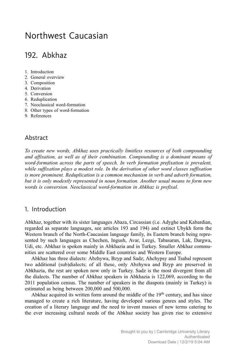 PDF) Abkhaz