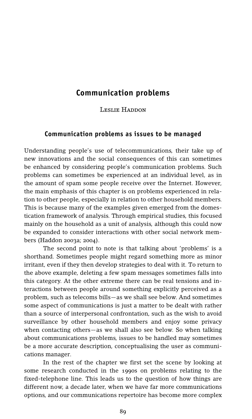communication problems research papers