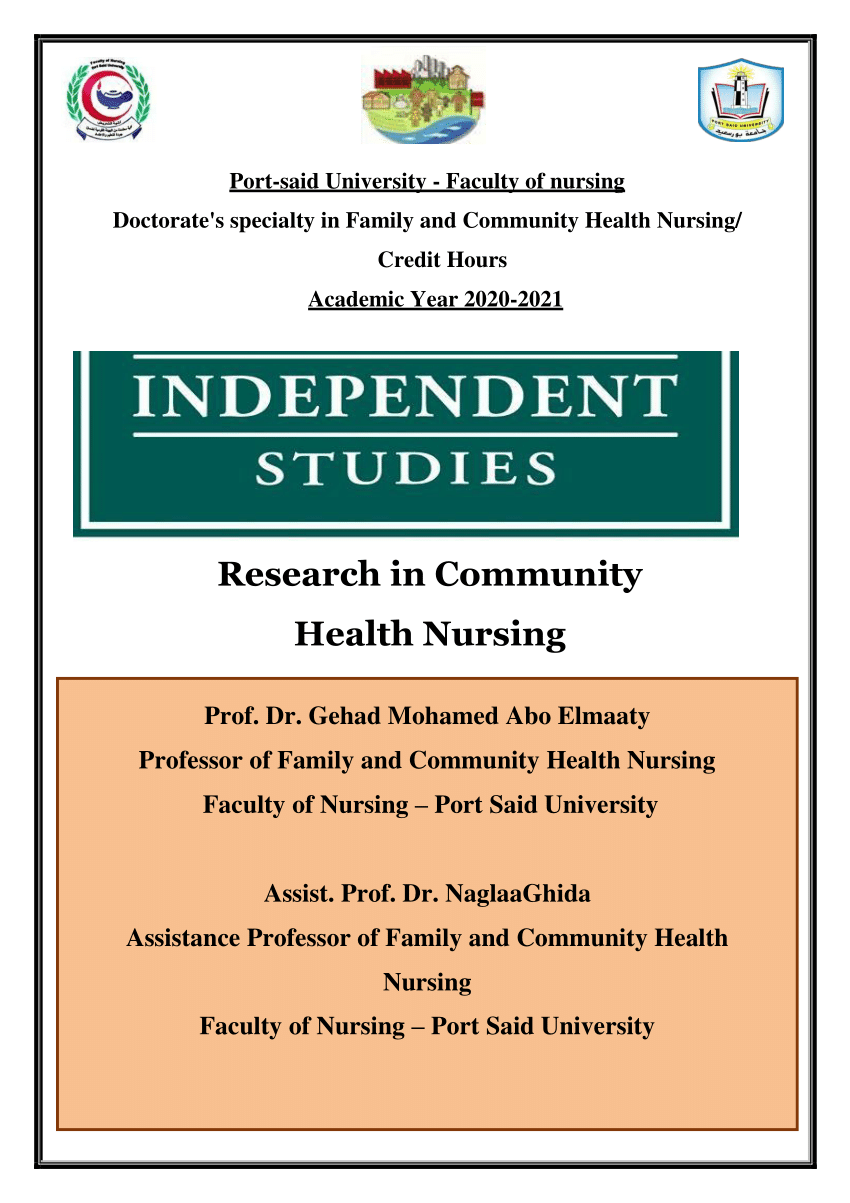 current research topics in community health nursing