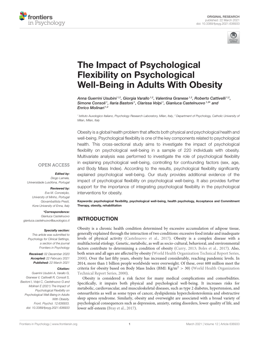 research studies on psychological well being