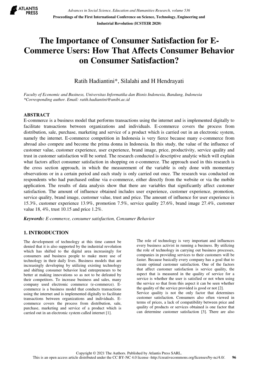 consumer satisfaction research paper
