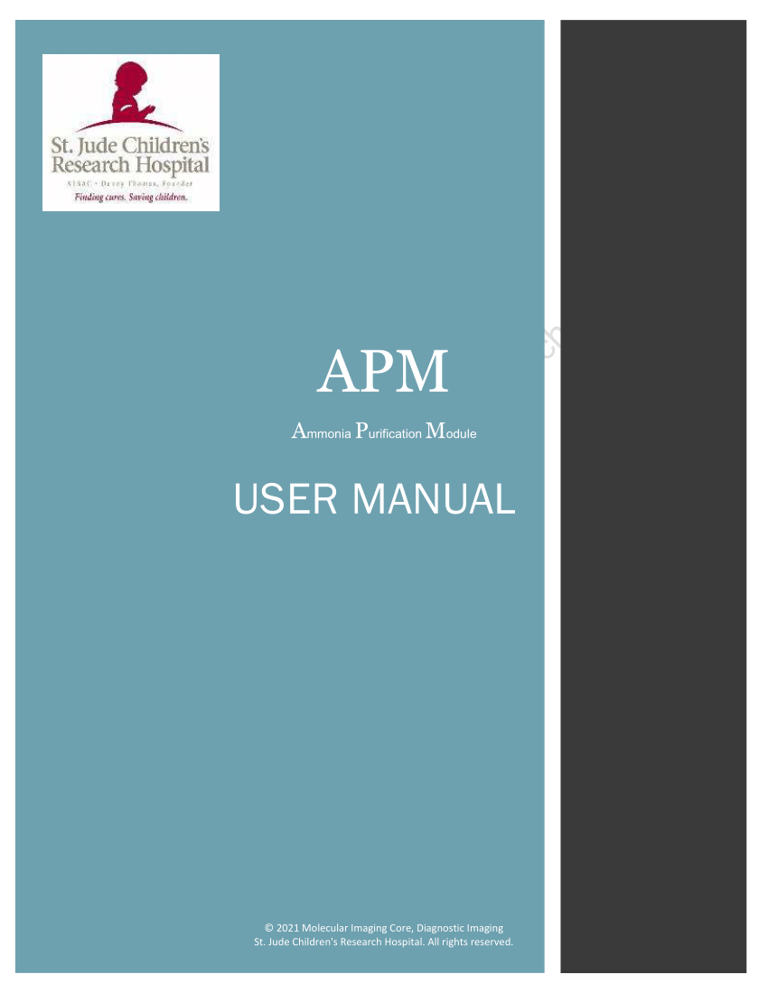 PDF USER MANUAL APM Ammonia Purification Module