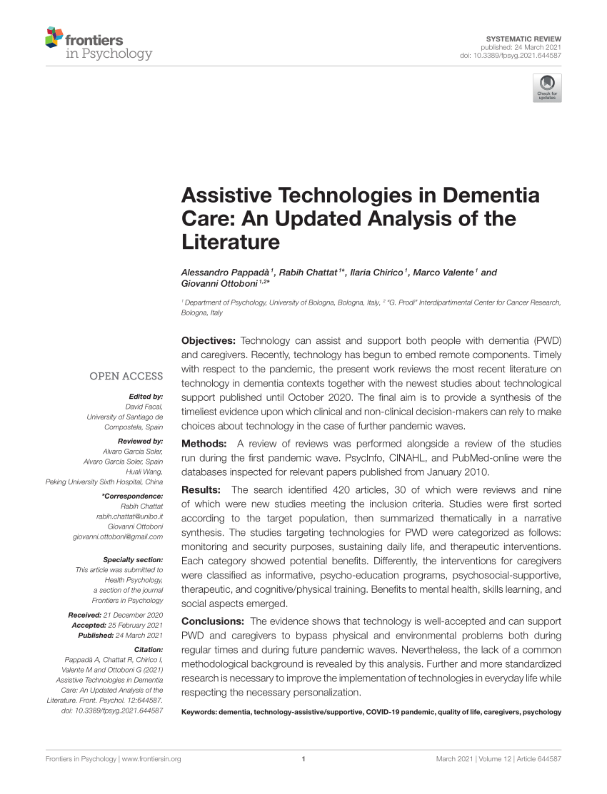 assistive technology research articles