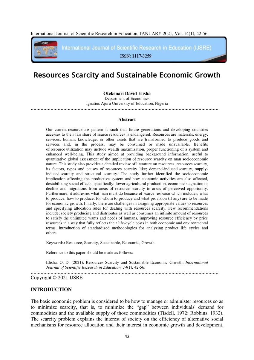 resource scarcity hypothesis pdf