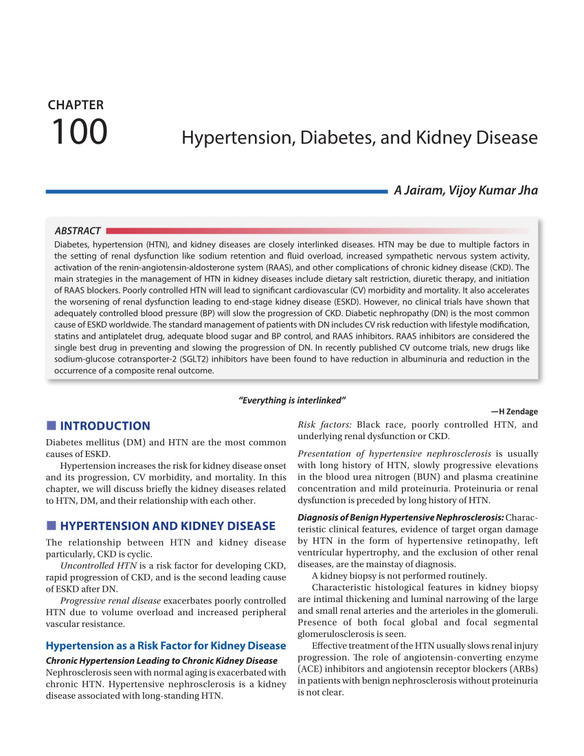 literature review on hypertension and diabetes