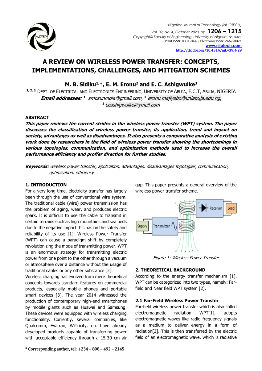 wireless power transfer research paper