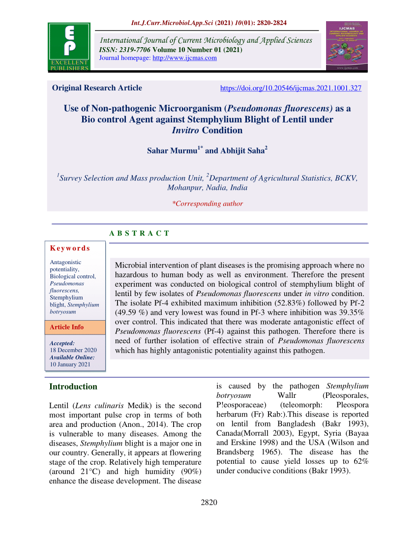 pdf-use-of-non-pathogenic-microorganism-pseudomonas-fluorescens-as-a-bio-control-agent