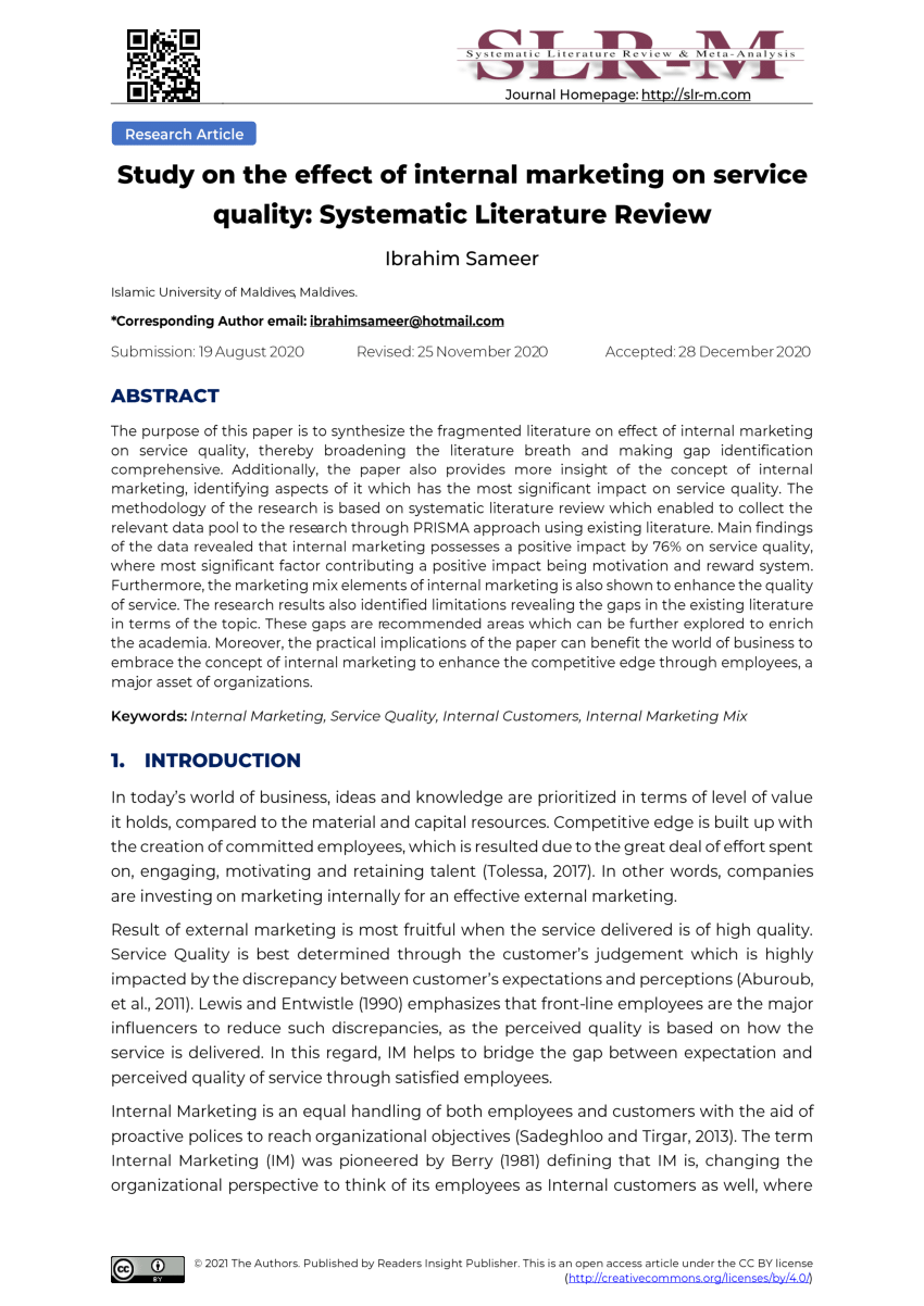 literature review on marketing information system
