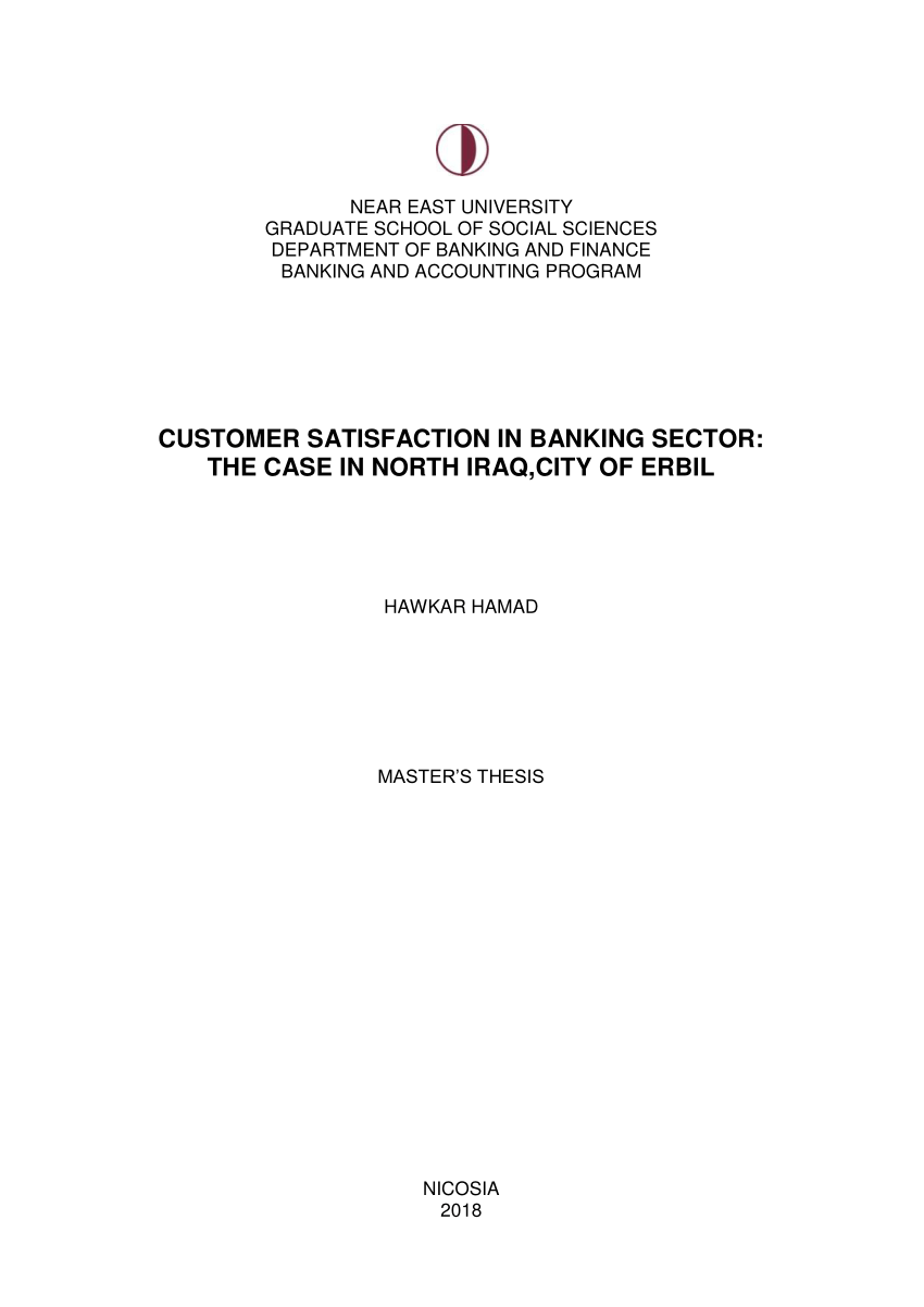 research paper on customer satisfaction in banking sector