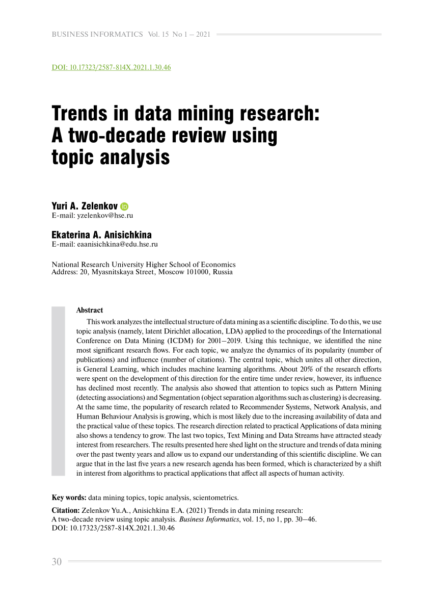 data mining research papers pdf free download